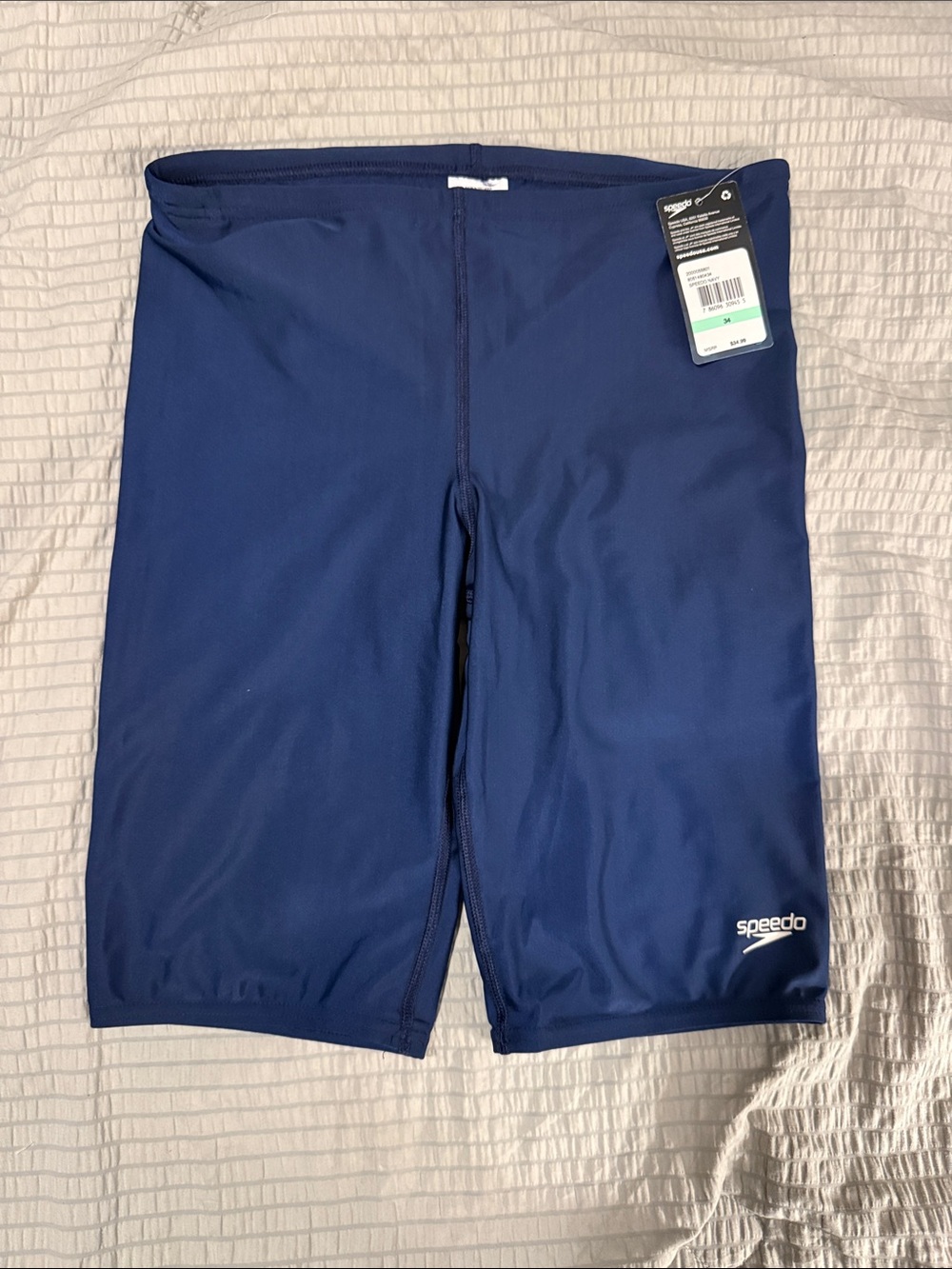 Speedo Men’s Navy Blue Jammer Swim Trunks